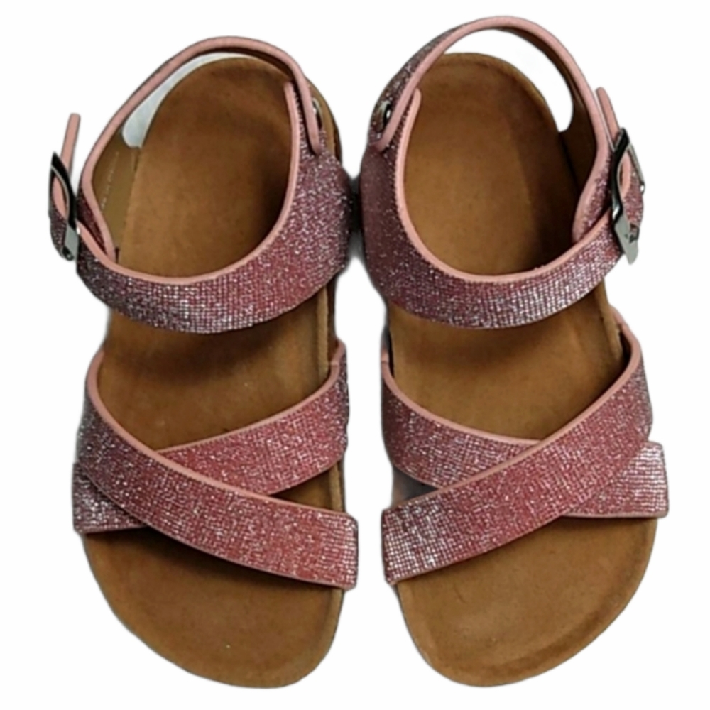 Toddler Girls Glitter Bling Pink Strappy Sandals